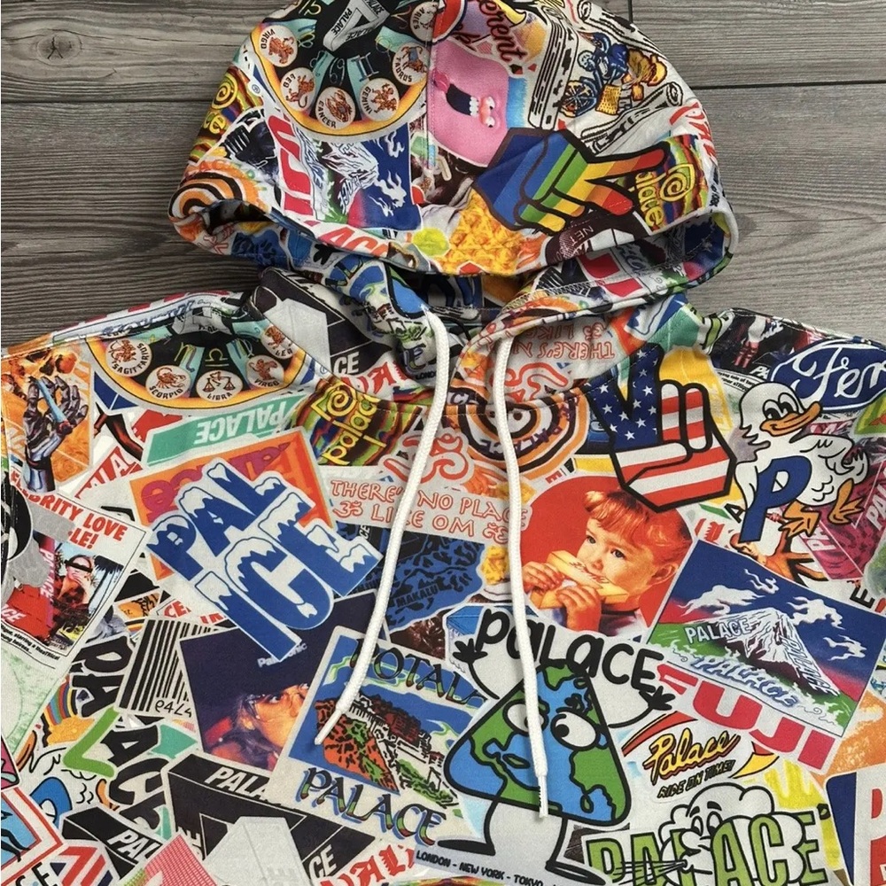 PALACE Sticker Pack Hoodie Multi RARE FIND!!Brand new. Collector’s item.